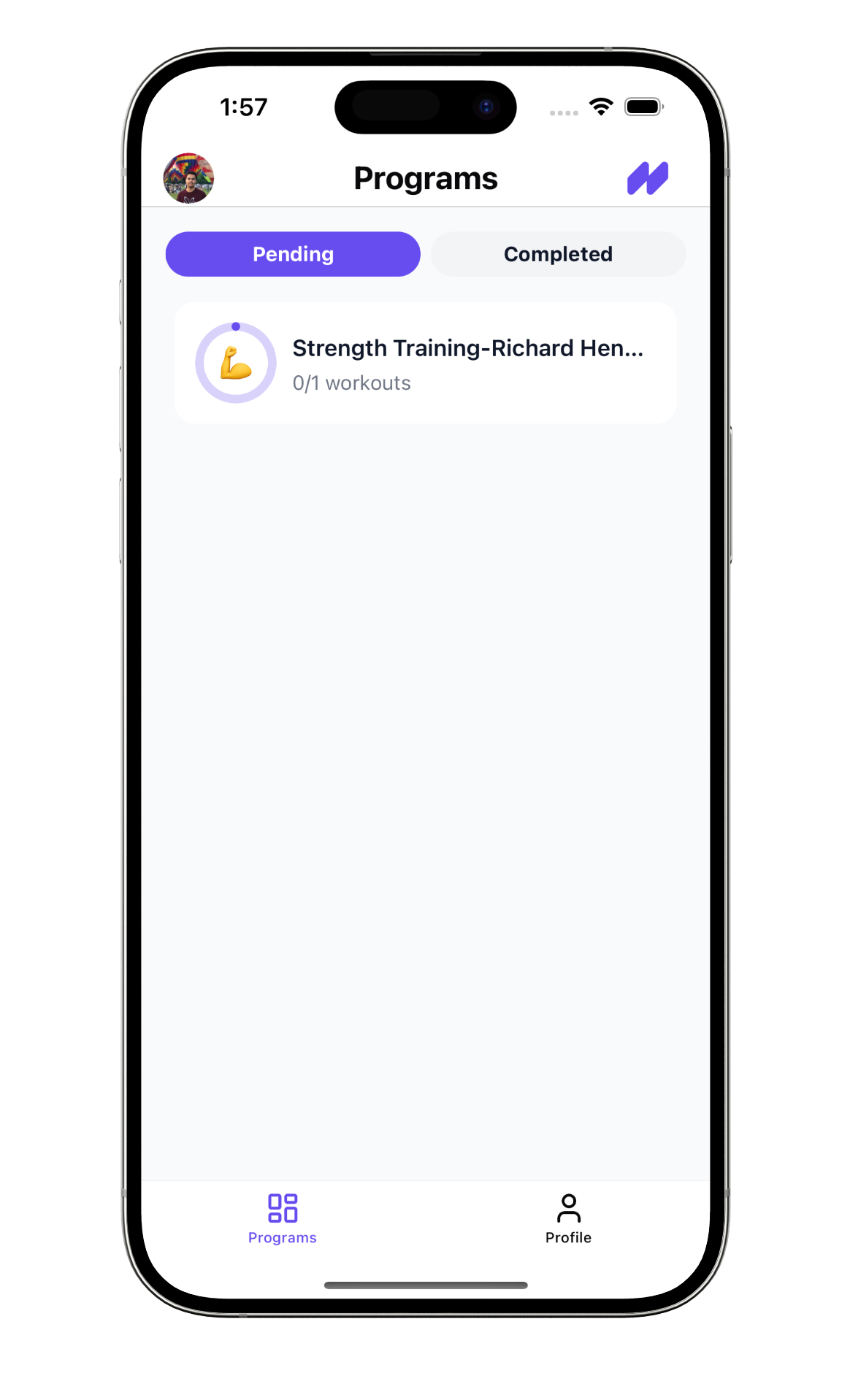 Mobile: assigned program