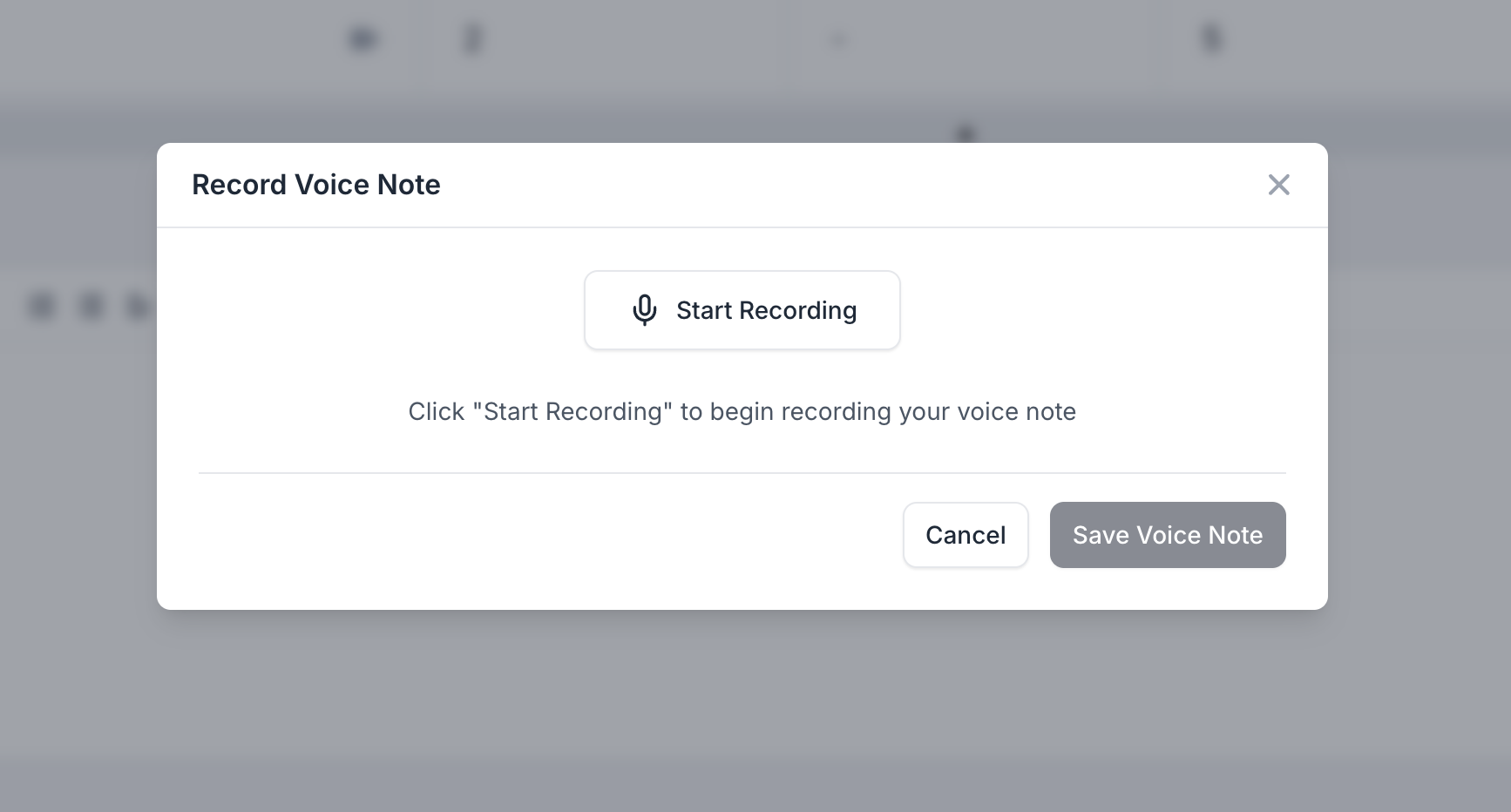 Record a voice note in FitEase